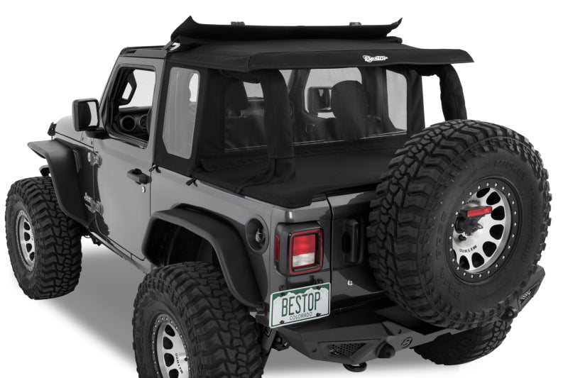 Bestop Halftop Conversion Kit for Jeep Wrangler JL 2-Door (Black Diamond) - Part Number BES80101-35