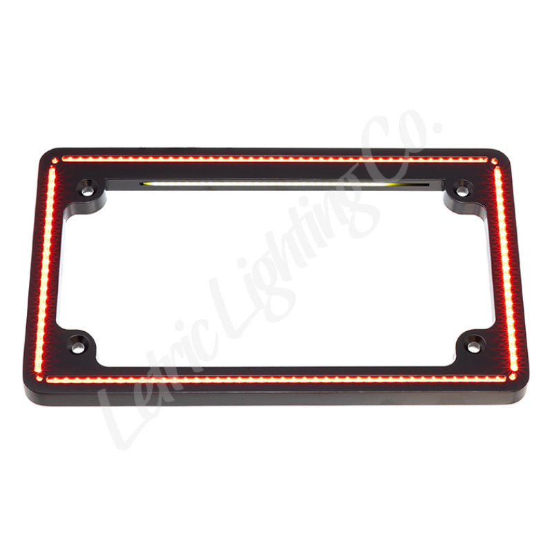 Letric Lighting Indian Twin Perfect Plate License Plate Frame, Matte Black, Part Number letLLC-IPPL-M1