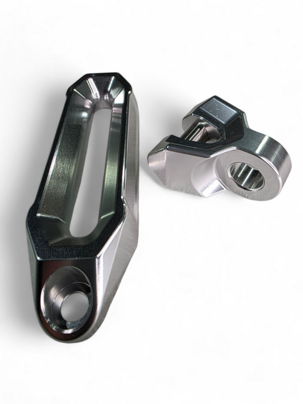 Elektric Off Road Winch Hawse Fairlead and Hook Combo with Anodized Finish - Part ELK-WFL110003