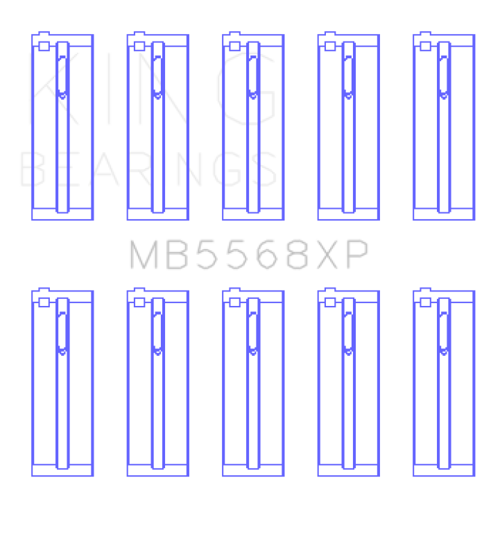 King Engine Bearings MB5568XP Performance Main Bearing Set, Standard Size