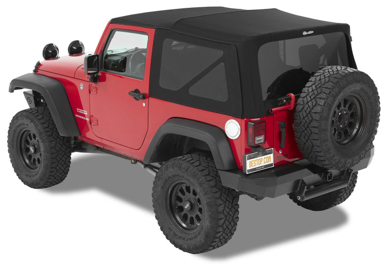 Bestop Supertop Classic for Jeep Wrangler JK 2-Door (2007-2018) - Premium Black Twill
