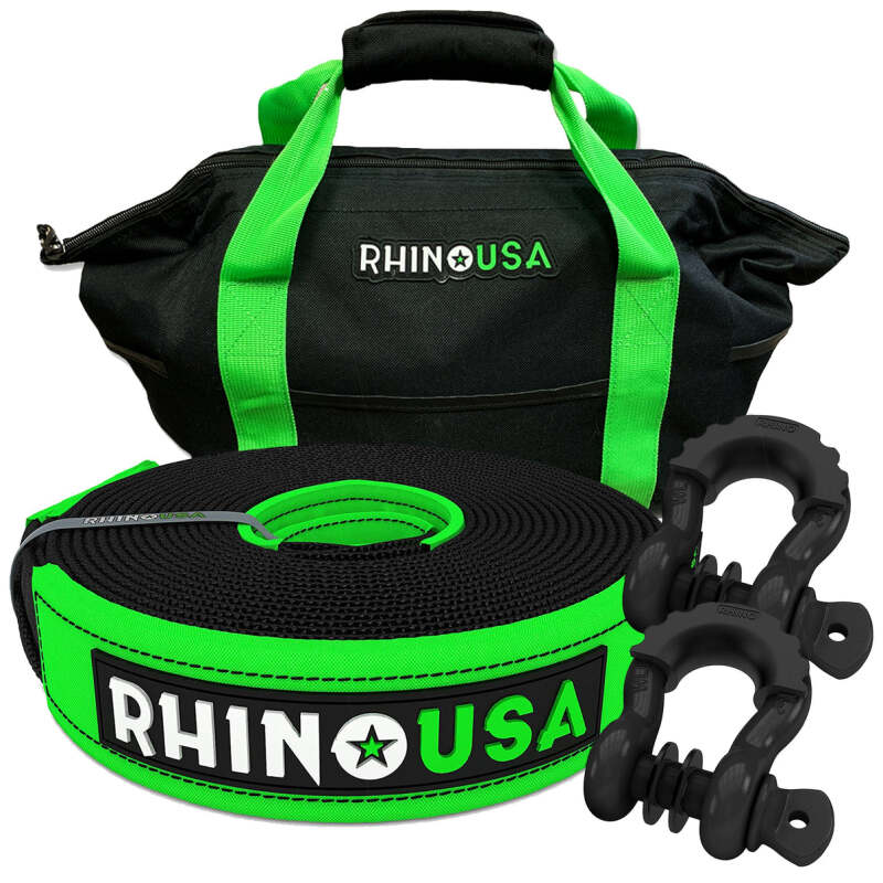 Rhino USA RNO-SHACKSTRAP30 30-Foot Tow Strap and Shackles Combo