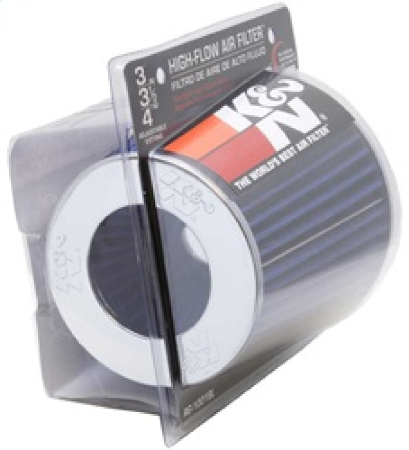 K&N Engineering RG-1001BL Universal Chrome Round Tapered Air Filter, 4-Inch Flange