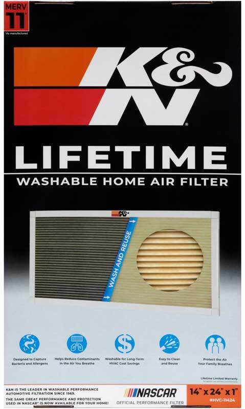 K&N Engineering HVC-11424 Washable and Reusable MERV 11 HVAC Air Filter