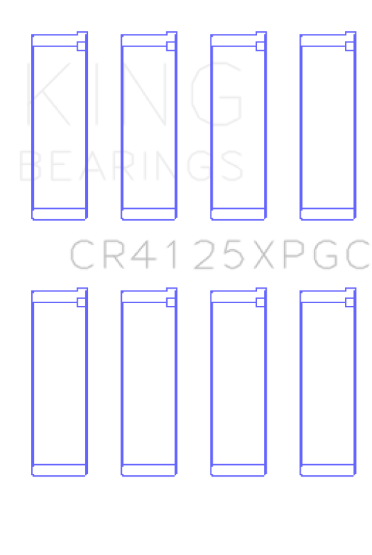 King Engine Bearings pMaxKote Performance Rod Bearing Set for Subaru EJ20, EJ22 and EJ25 - Part Number CR4125XPGCSTDX, Size STDX