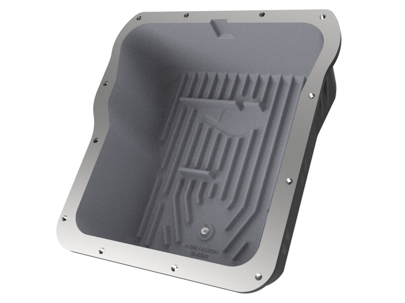 aFe POWER Pro Series Transmission Pan with Machined Fins, Black, GM Diesel Trucks, Part Number 46-70072