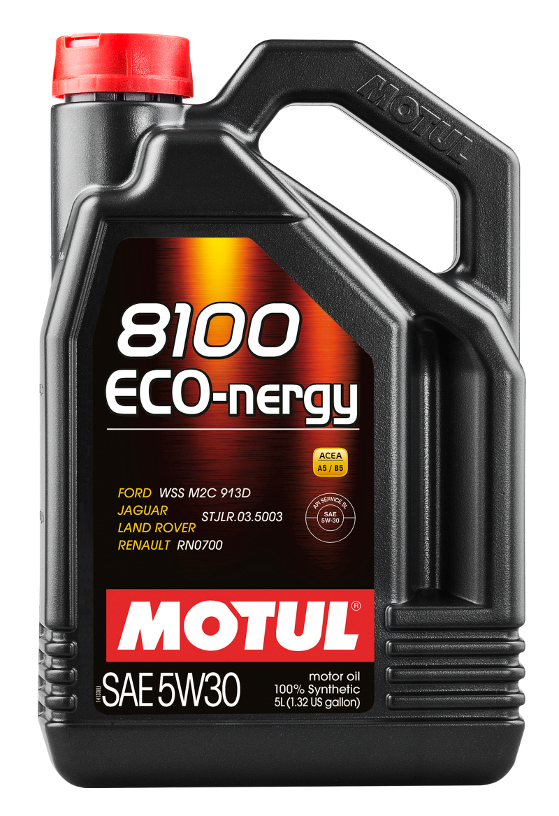 Motul 5L Synthetic Engine Oil 8100 5W30 ECO-NERGY - Ford 913C - Case of 4
