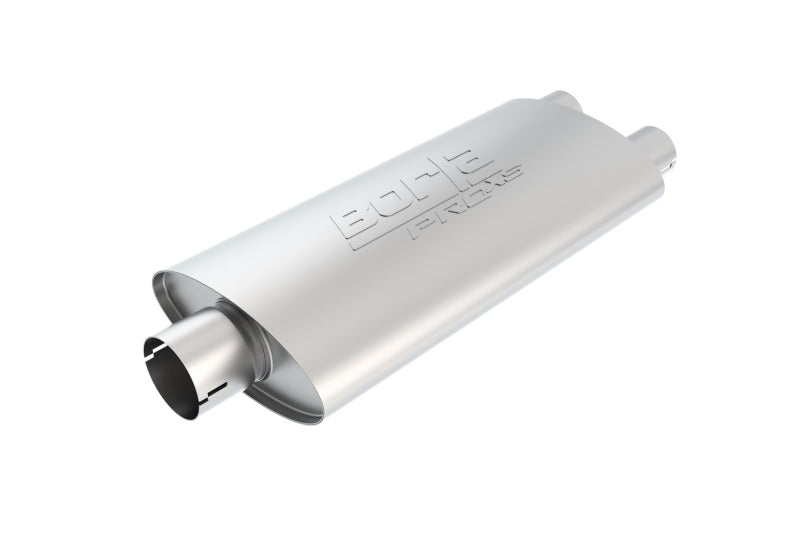 Borla ProXS Universal Muffler BOR400487 – 3-Inch Center Inlet, Dual 2.5-Inch Outlets