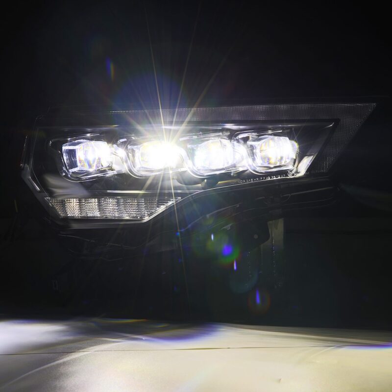 AlphaRex NOVA LED Projector Headlights for 2014–2022 Toyota 4Runner, Black Housing with Active Light, Sequential Signal and Switchback DRL – ARX880808