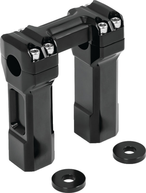 Kuryakyn 5-Inch Billet Handlebar Risers, Black – Part Number 6132