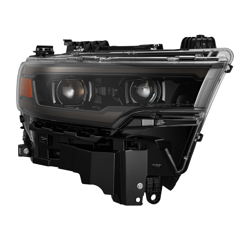 AlphaRex Luxx LED Projector Headlights for Dodge Ram 1500 2025-2026 - Alpha Black with Activation Lighting and Sequential Signal