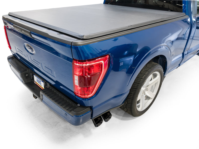 AWE 21-25 Ford F150 (14th Gen Reg Cab) Cat-Back Exhaust - 4.5in Dual Side Exit Diamond Black Tips