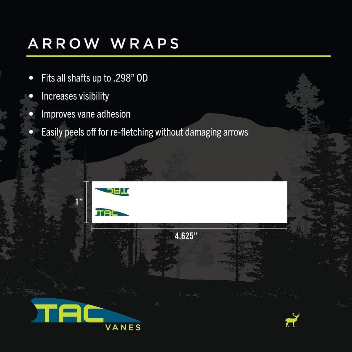 TACVANES 4.625-Inch Standard Arrow Wraps, White, 13-Pack