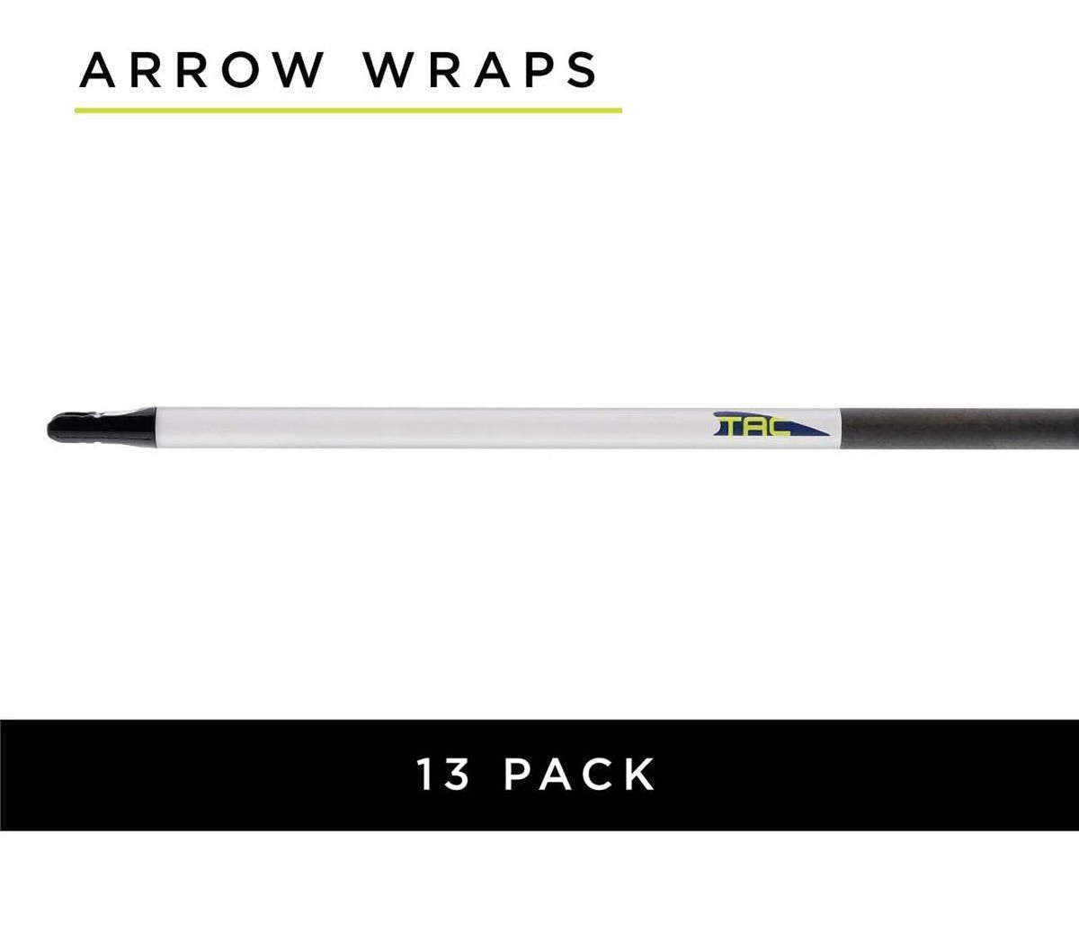 TACVANES 4.625-Inch Standard Arrow Wraps, White, 13-Pack