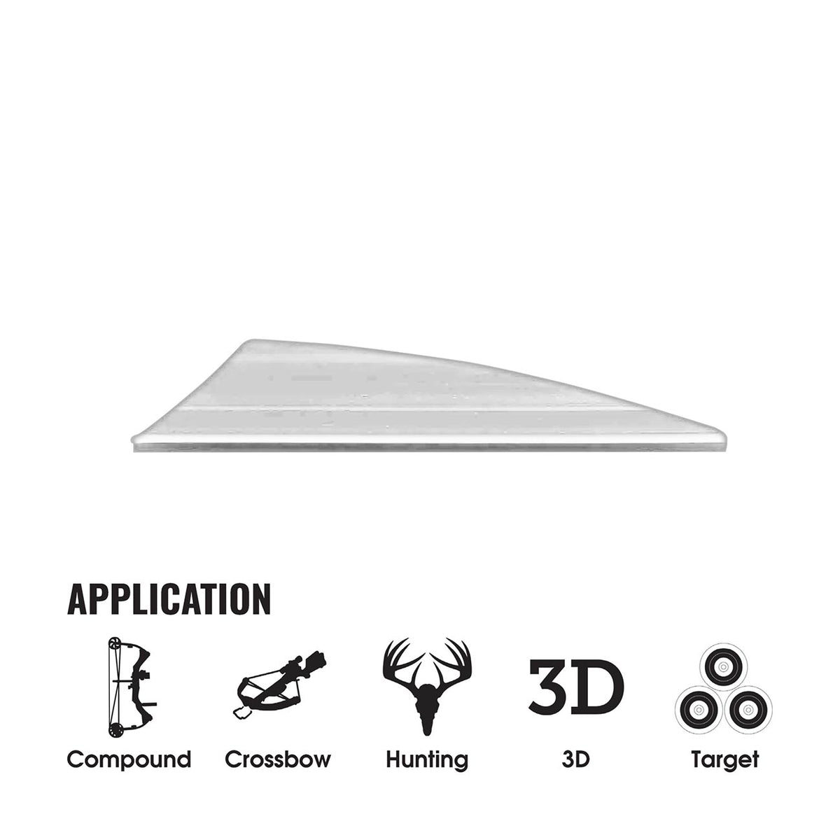 TACVANES Driver 2.25-Inch White Vanes, 100-Pack