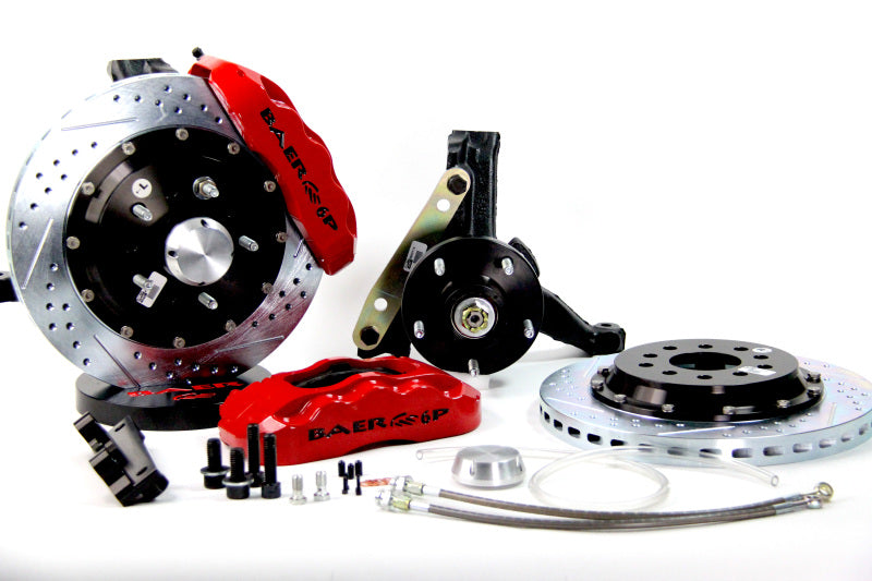 Baer Brakes 71-76 GM Impala/Caprice 14-inch Pro+ Front Brake Kit with Red Calipers and Rotors