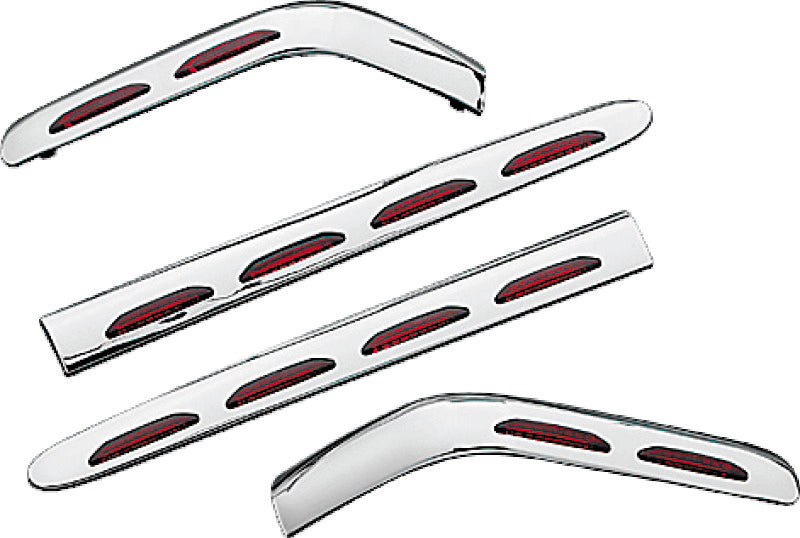Kuryakyn 3202 L.E.D. Saddlebag Molding Set for 2001-2005 Honda GL1800 Gold Wing, Chrome