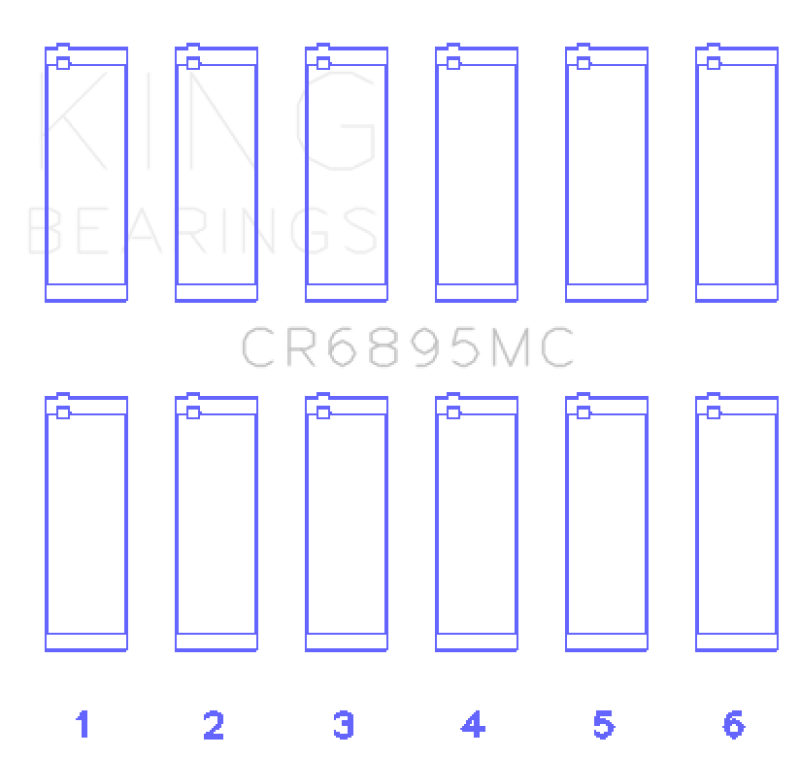 King Engine Bearings CR6895MC Ford EcoBoost 3.5L V6 Connecting Rod Bearing Set
