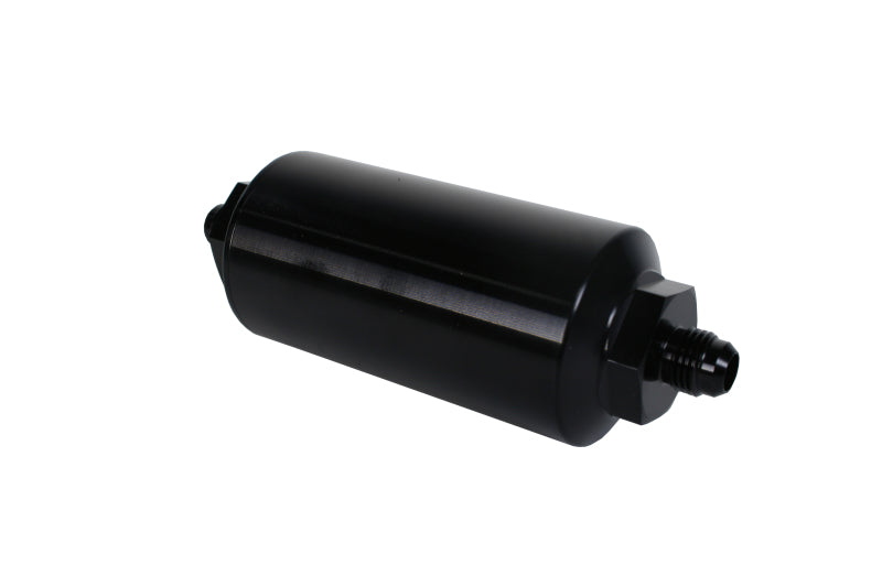Aeromotive AER12348 In-Line Fuel Filter, AN-6 Male, 40-Micron Stainless Steel Element, Black Anodized