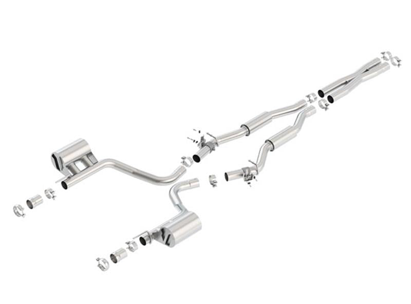 Borla 140640 S-Type Cat-Back Exhaust System with Active Valves for 2015-2023 Dodge Challenger 6.4L V8