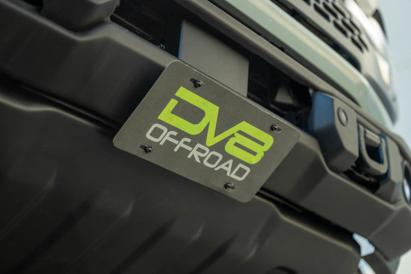 DV8 Offroad dveLPBR-05 Slanted Front License Plate Mount for 2021-2025 Ford Bronco Capable Steel Bumper