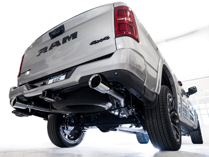 AWE 25+ RAM 1500 3.0TT 0FG Catback Touring Exhaust - Chrome Silver Tips