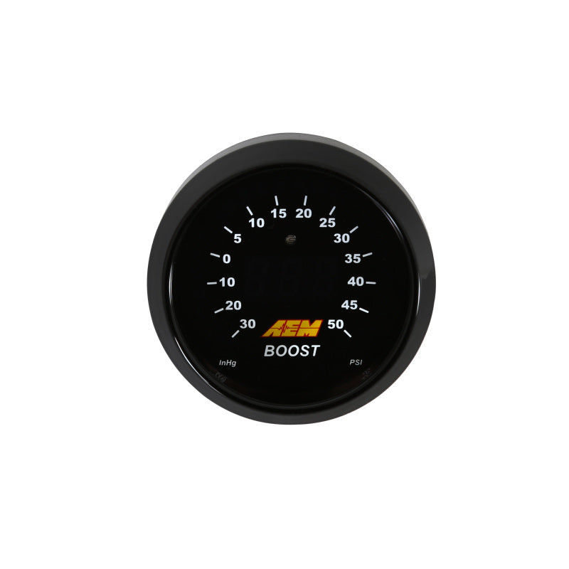 AEM 52mm Boost Digital Gauge -30 to 50 PSI, Part Number 30-4408