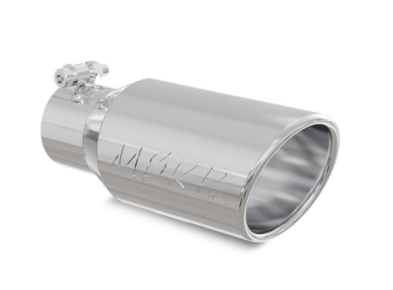 MBRP T5157 Armor Pro Exhaust Tip, 2.75-Inch Inlet, 4-Inch Outlet, Angled Rolled End