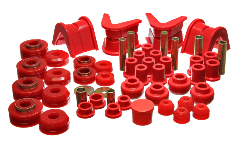 Energy Suspension eng4.18107R - 73-79 Ford F-150 4WD Red Hyper-Flex Master Bushing Set