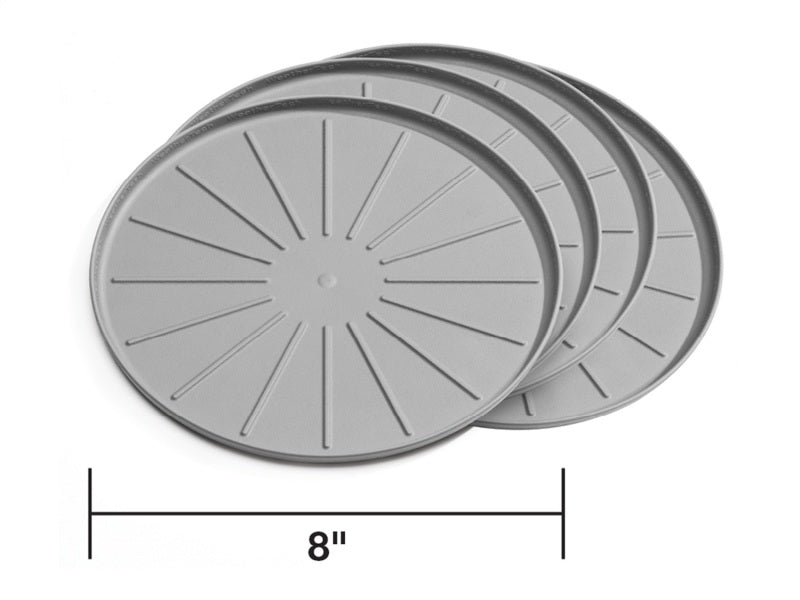 WeatherTech Round Coaster Set - Grey - Set of 8