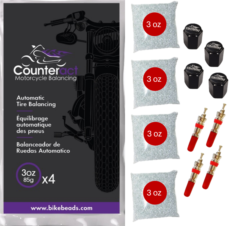 Counteract Motorcycle Balancing Bead Shop Pack (4) 3oz Bags by Counteract - Optimal Tire Balance Solution