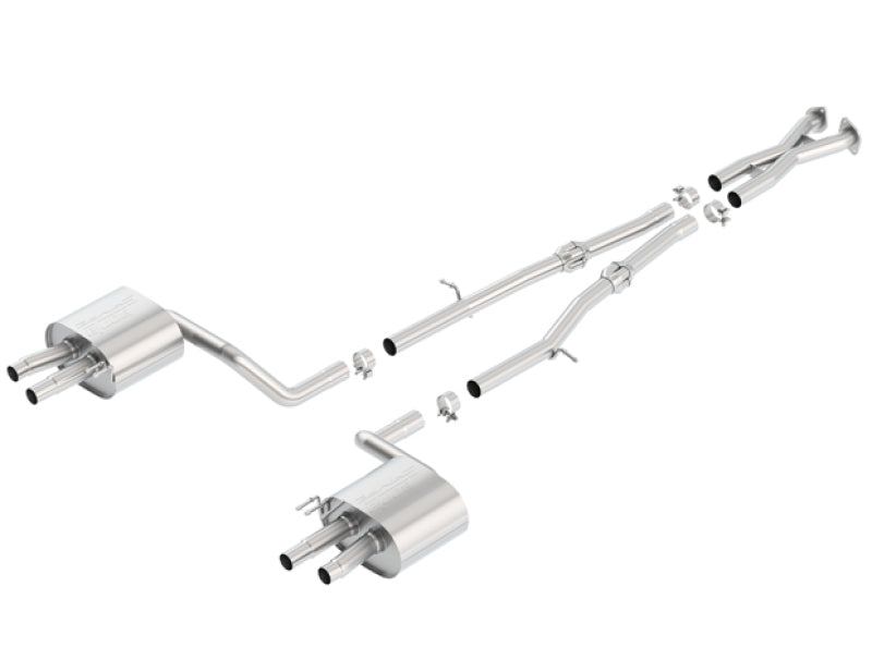 Borla 140736 S-Type Cat-Back Exhaust System for 2018-2021 Kia Stinger GT 3.3L V6 Turbo