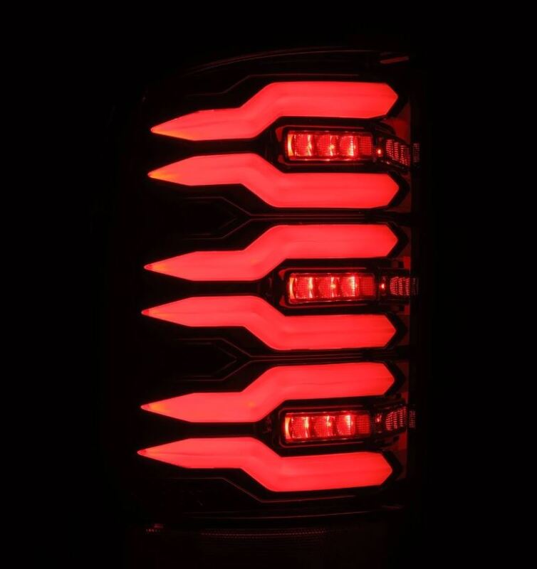 AlphaRex Luxx Series LED Tail Lights for 2007-2013 GMC Sierra HD, Alpha Black - ARX630070