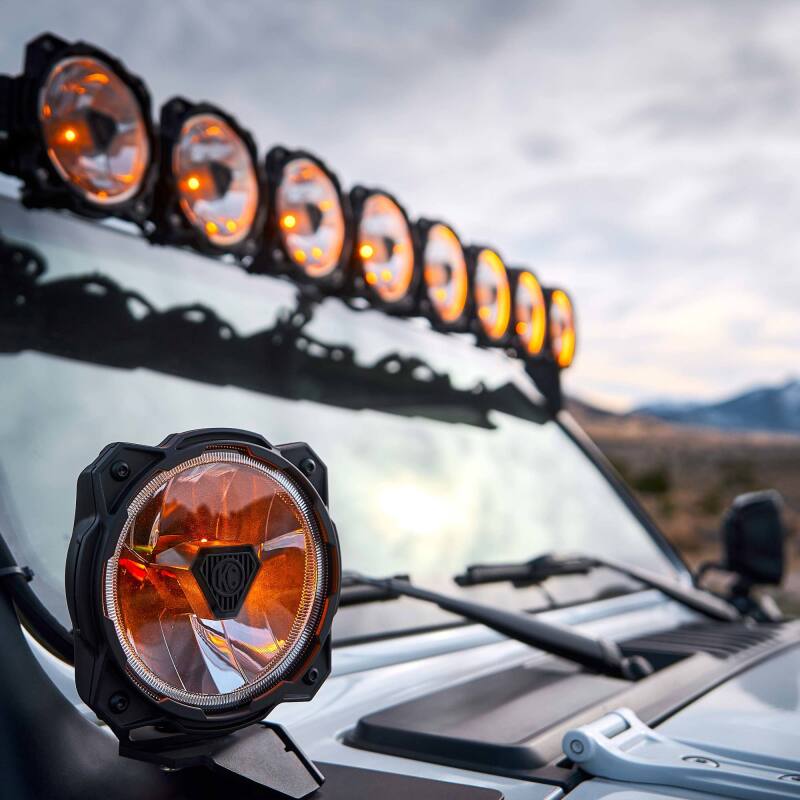 KC HiLiTES Gravity Titan 6-Inch LED Driving Lights Pair Pack, SAE Driving Beam - KCL91405