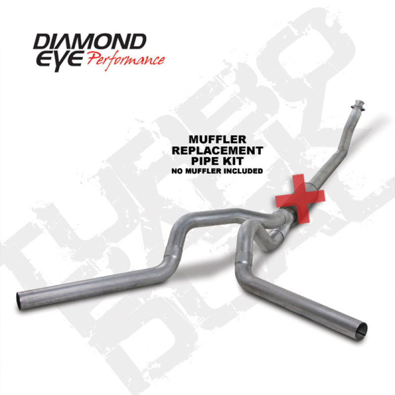 Diamond Eye Performance K4214A-RP 4-Inch Aluminized Turbo-Back Exhaust System Kit for 1994-2002 Dodge Ram 5.9L Cummins