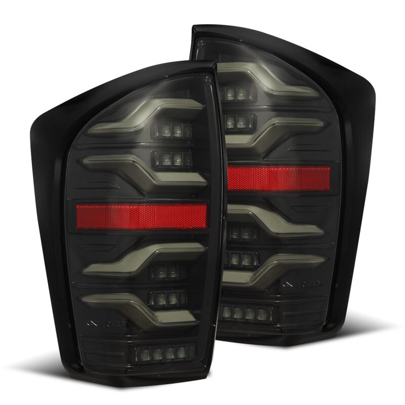 AlphaRex LUXX LED Taillights for 2016–2021 Toyota Tacoma, Alpha Black, ARX680080