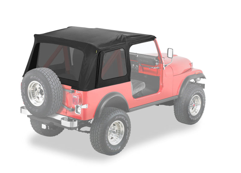 Bestop Supertop Classic for Jeep CJ7 and Wrangler YJ – Black Denim with Tinted Windows (Part #bes54599-15)