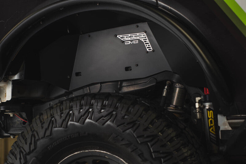DV8 Offroad Rear Aluminum Inner Fender Liners for 2021-2025 Ford Bronco - Satin Black Finish
