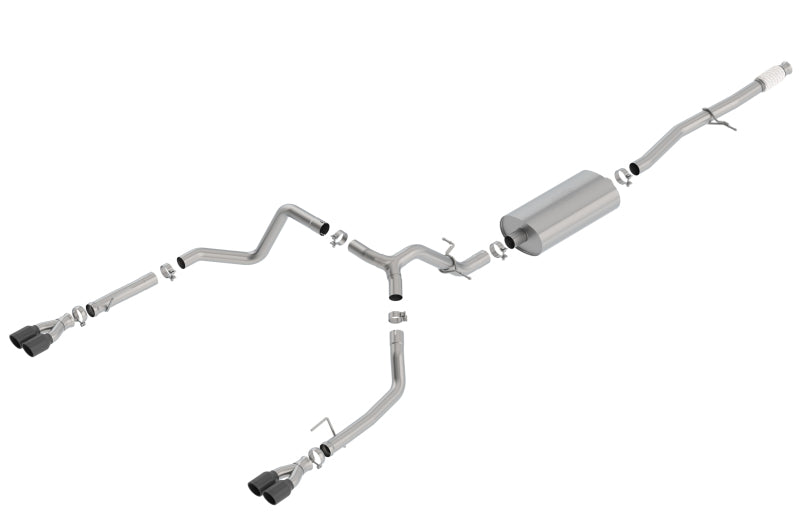Borla 140768BC Touring Cat-Back Exhaust System for 2019-2026 Chevrolet Silverado 1500 and GMC Sierra 1500 5.3L V8