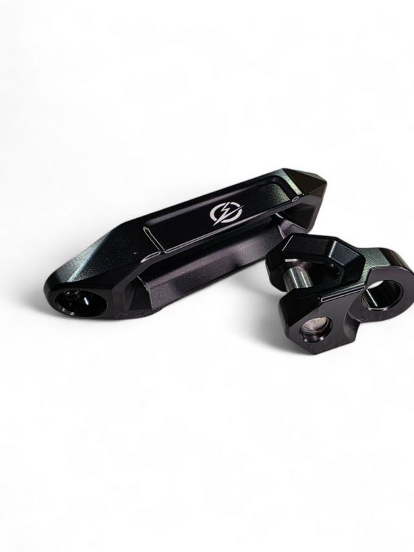 Elektric Off Road Winch Hawse Fairlead and Hook Combo - Anodized Black for UTVs