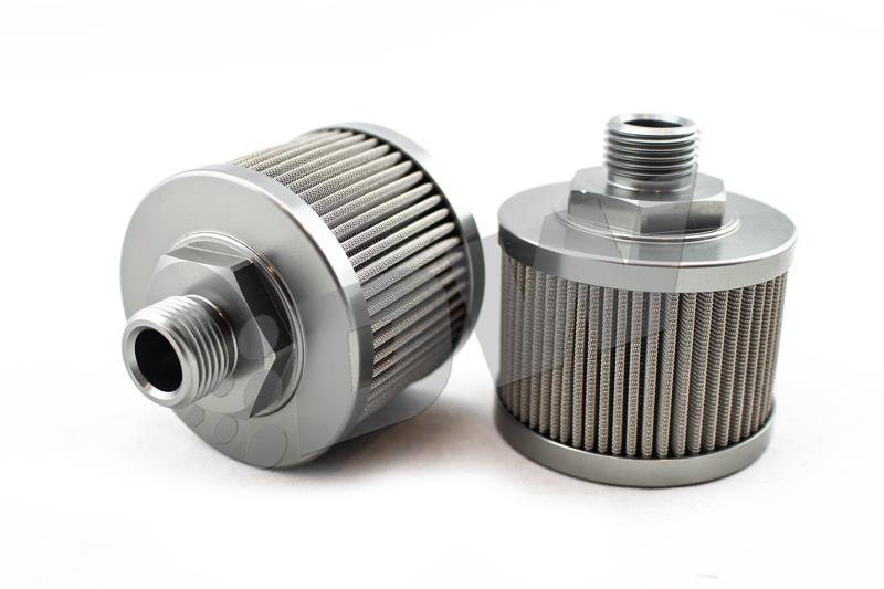DeatschWerks DWK8-01-08100 Stainless Steel 8AN 100-Micron Universal Fuel Pump Pre-Filter