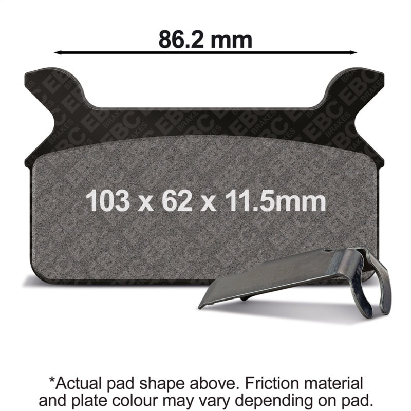 EBC Powersports FA201 Organic Rear Right Brake Pads for Harley-Davidson Touring