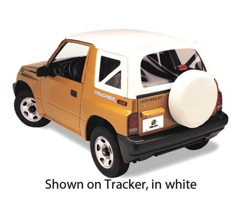 Bestop Replace-A-Top for 1995-1998 Suzuki Tracker and Sidekick – White Denim with Clear Windows