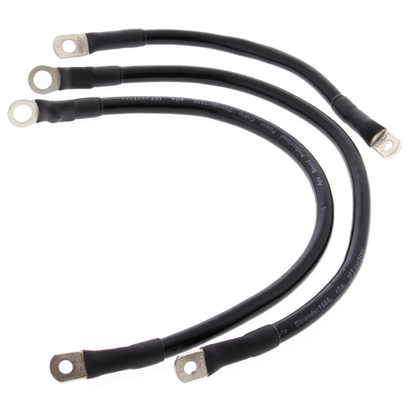 All Balls Racing ABR79-3006-1 Battery Cable Kit for 1966–1977 Harley-Davidson FLH Electra Glide