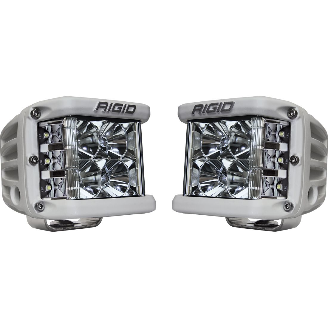Rigid Industries - 862113 - Auxiliary Light - Flood Surface Mount White Housing Pair D-SS Pro