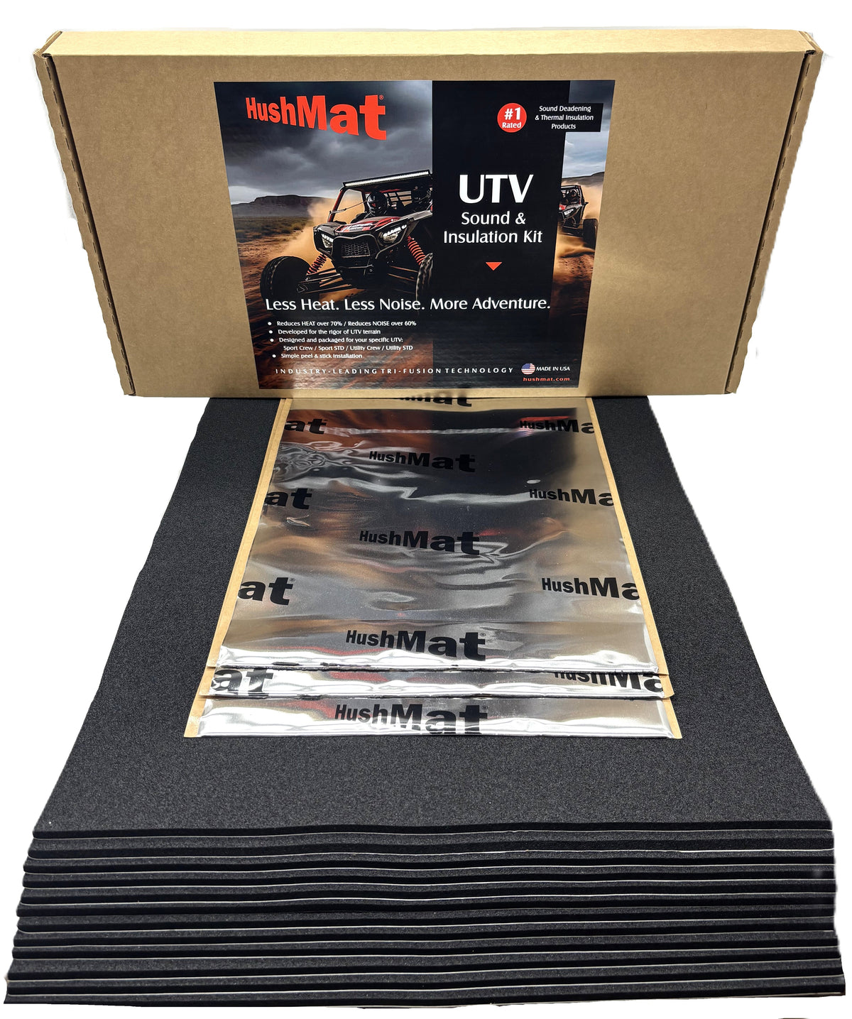 HushMat UTV Crew Utility Sound Deadening & Thermal Insulation Kit