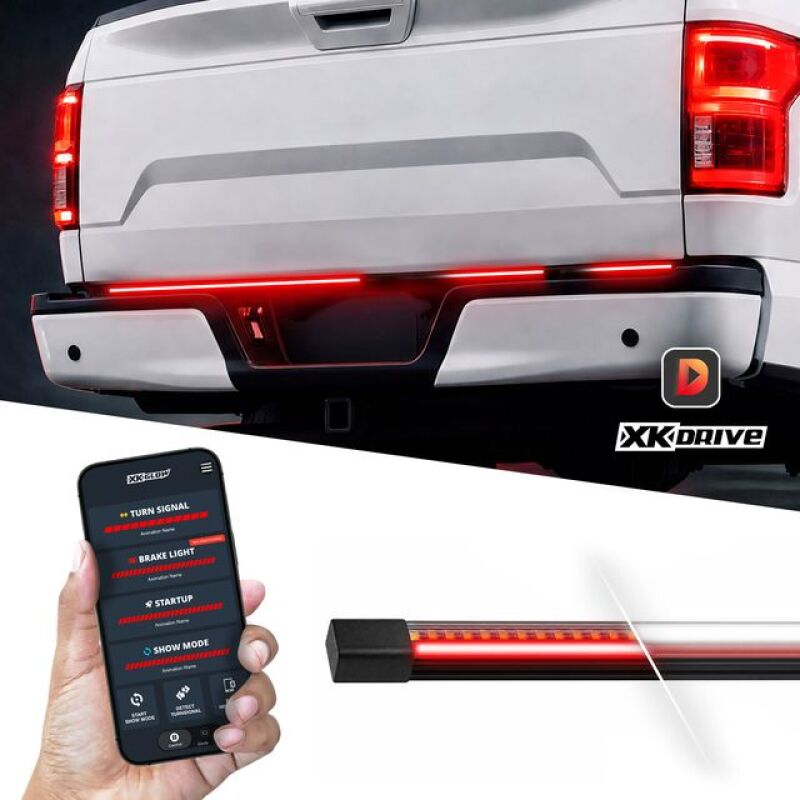 XKGLOW 48-Inch Controlled Truck Tailgate LED Light Bar with Sequential Turn Signals