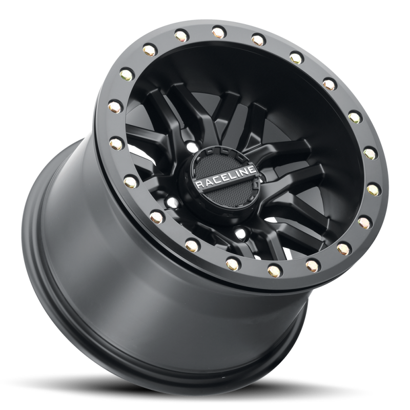 Raceline A91 Ryno 15x8 Cast Wheel, 4x137 Bolt Pattern, +10 Offset, Satin Black