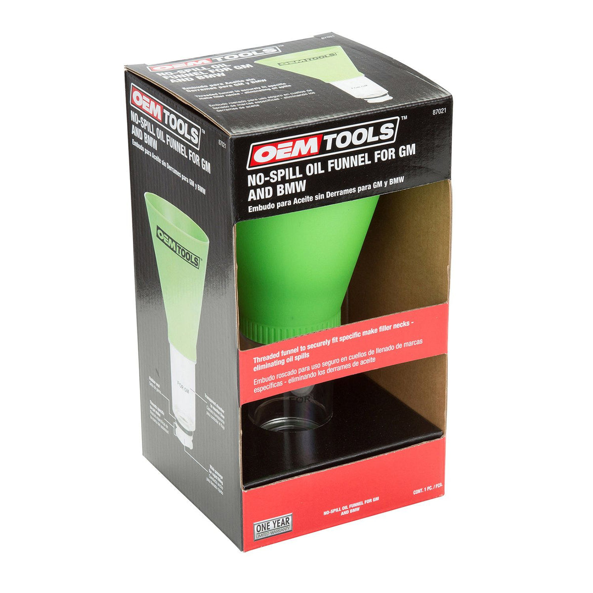 OEMTOOLS 87021 Direct-Fit Oil Funnel for GM and BMW