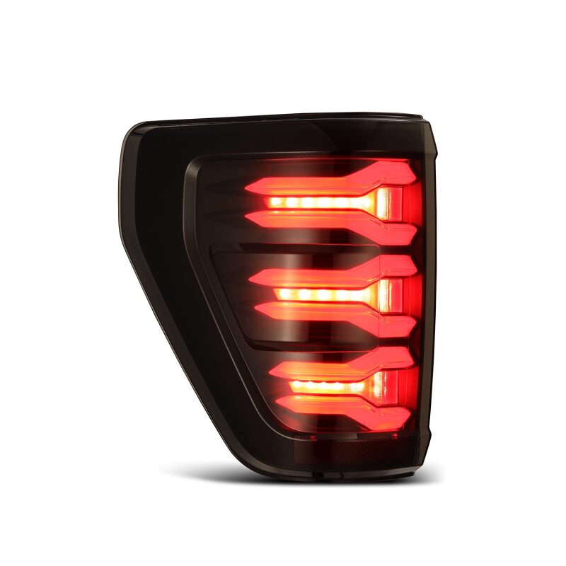AlphaRex LUXX LED Taillights Black/Red for 2021-2022 Ford F-150 - ARX653030